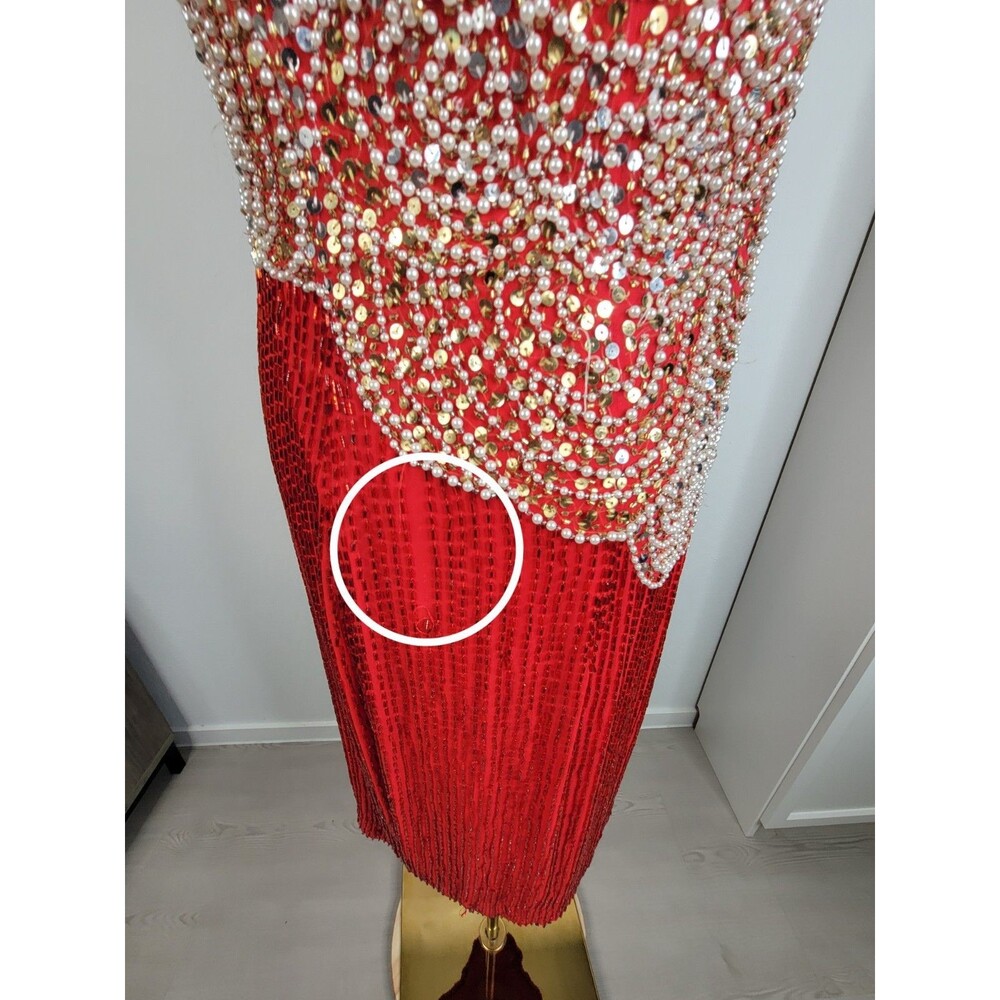 VTG Black Tie by Oleg Cassini Short Sleeve Sequin Beaded Mini Dress Women’s 6 - Picture 14 of 16